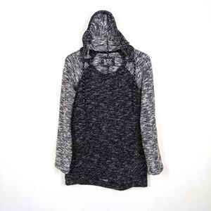 Marc New York Performance Black and White Hooded Pullover Sweatshirt Small